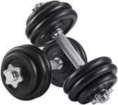 AJ-Sports Verstelbare Dumbell set 20kg - Gewichten - 2 x 10kg - Gewichten set - Halterset - Fitness gewichten - Krachttraining - Fitness - Inclusief handige opberg box