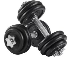 AJ-Sports Verstelbare Dumbell set 20kg - Gewichten - 2 x 10kg - Gewichten set - Halterset - Fitness gewichten - Krachttraining - Fitness - Inclusief handige opberg box