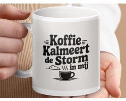 Mok Koffie Kalmeert de Storm, Motiverende Koffiemok, Grappige Koffiemok, Cadeau Voor Koffieliefhebbers, Koffie Mok, Koffie Cadeau