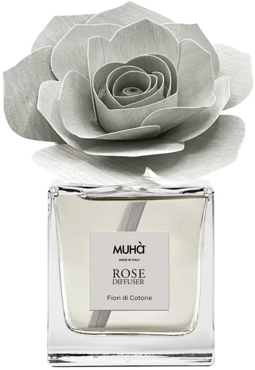 Muhà Rose diffuser 100ml grijs - Fiori di Cotone