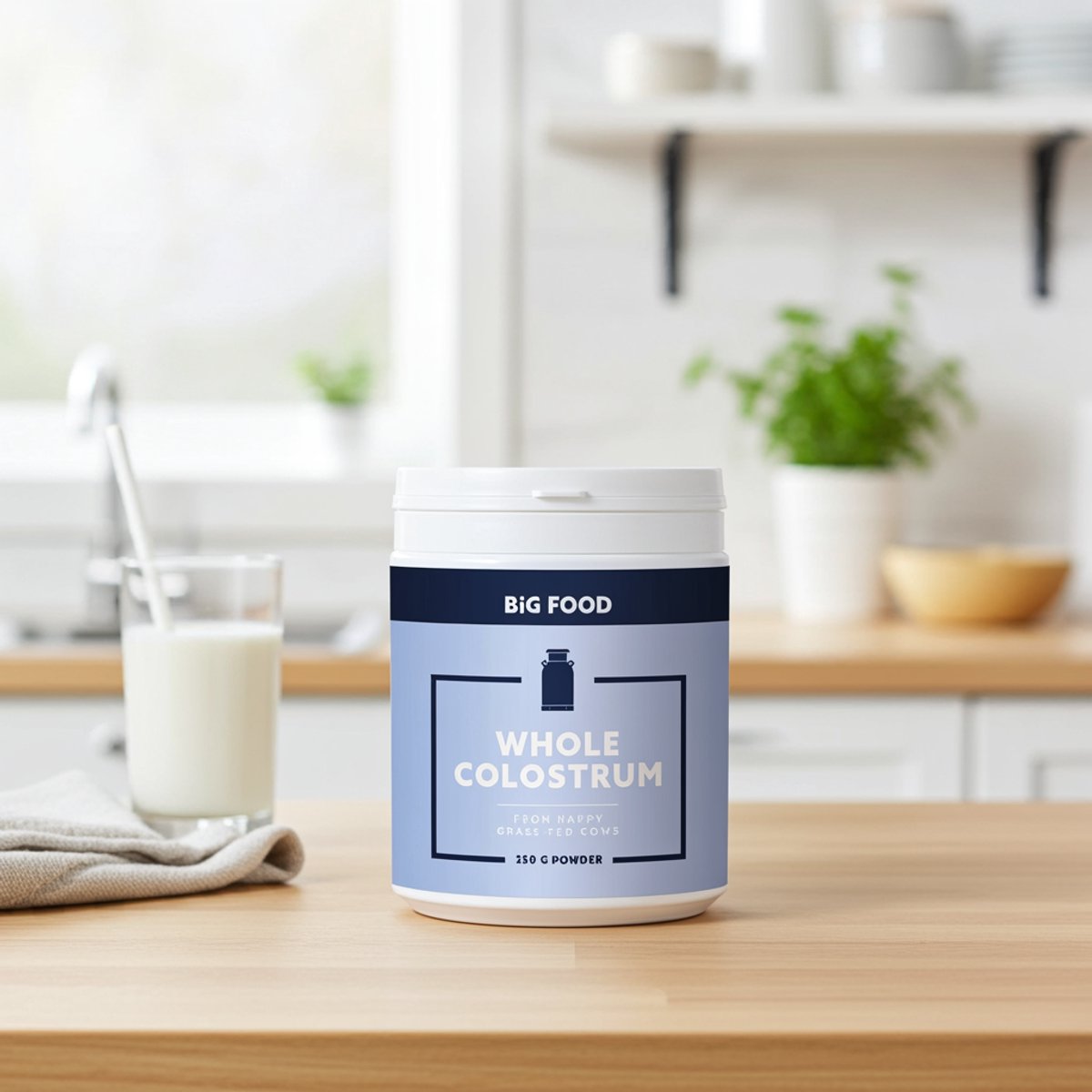 Big Food - Raw Colostrum Poeder (whole)  - 500 Gram - de beste kwaliteit Colostrum uit Denemarken (Colodan)