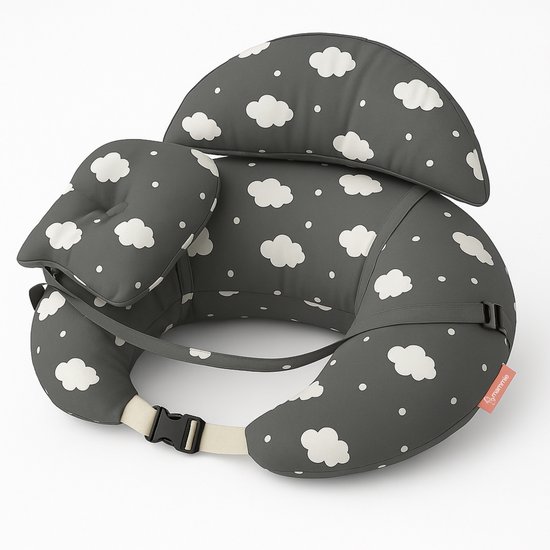 Mammie Voedingskussen - Zwangerschapskussen met Afneembare Hoes - Comfortabel Ondersteuningskussen voor Borstvoeding