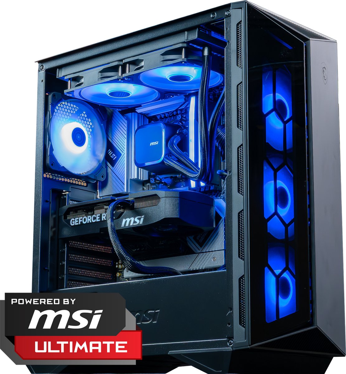 FlowUP x Powered By MSI - Don Kaaklijn - De Enge Game Gaming PC 2 - AMD Ryzen 5 7500X3D - RTX 5070 - 32GB DDR5 - 1 TB SSD - Waterkoeling - FlowUP - €1.699,00