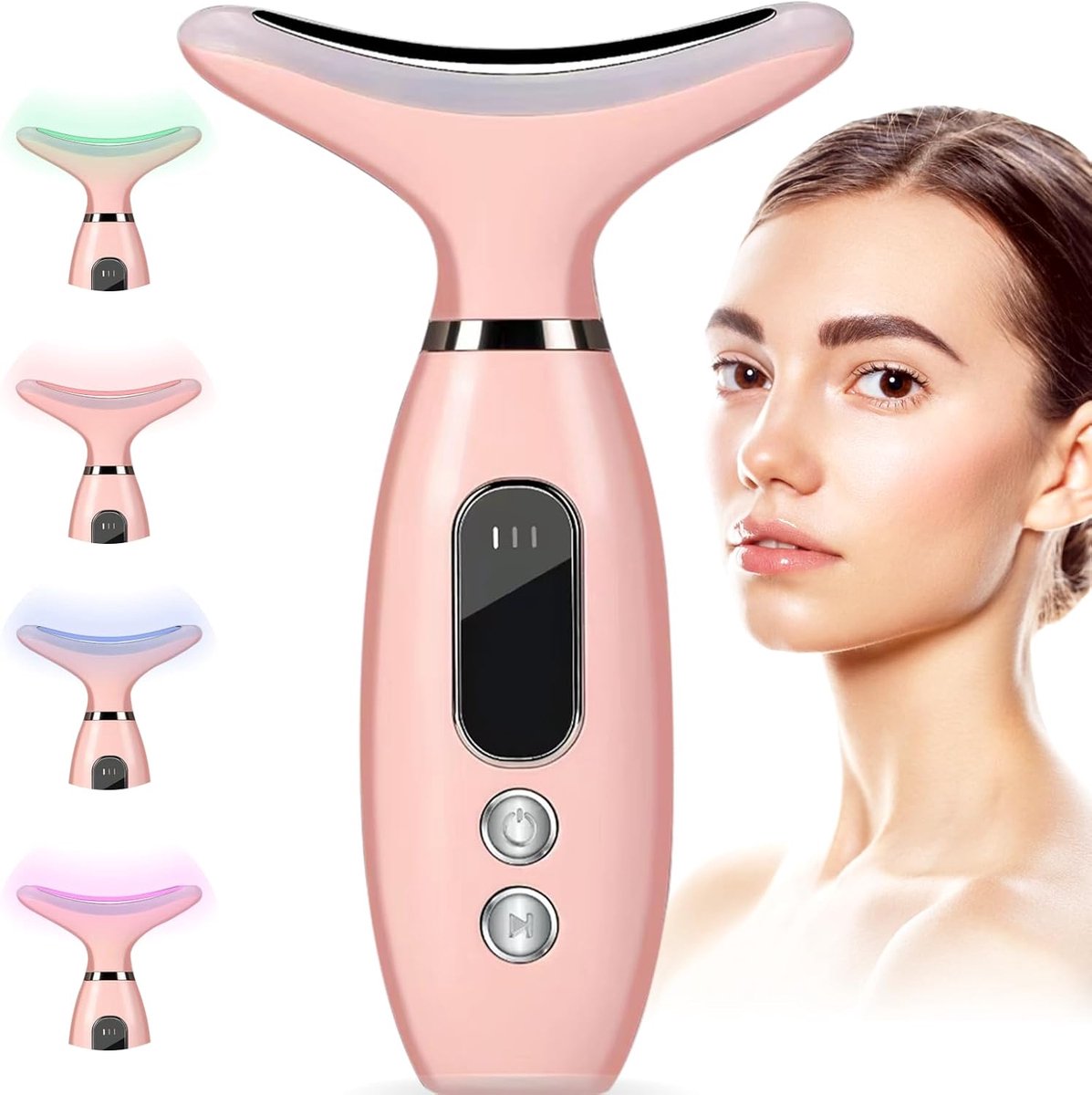 Gezichtsmassageapparaat, 45°C liftingapparaat met 4 anti-rimpel gezichtsmassagemodi - LED-schoonheidsapparaat - EMS-apparaat voor gezicht - Voor vrouwen en mannen