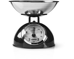 Balance de cuisine analogique Melissa - Balance avec Kom - Style rétro - Jusqu'à 5 kg - 16310238 - Zwart