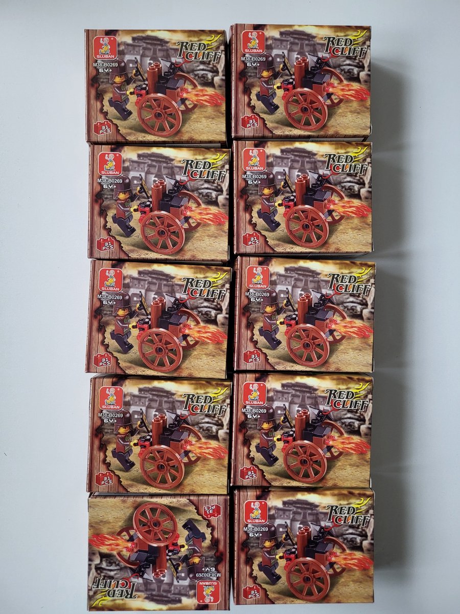 Sluban B0269 Red Cliff Soldaat met vlammenwerper 10 stuks