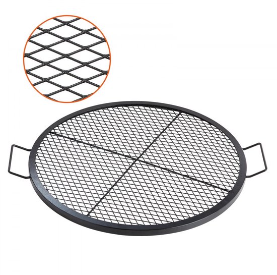 Grillrooster voor vuurkorf en kampvuur - Rond BBQ rooster - Diameter 76 ...