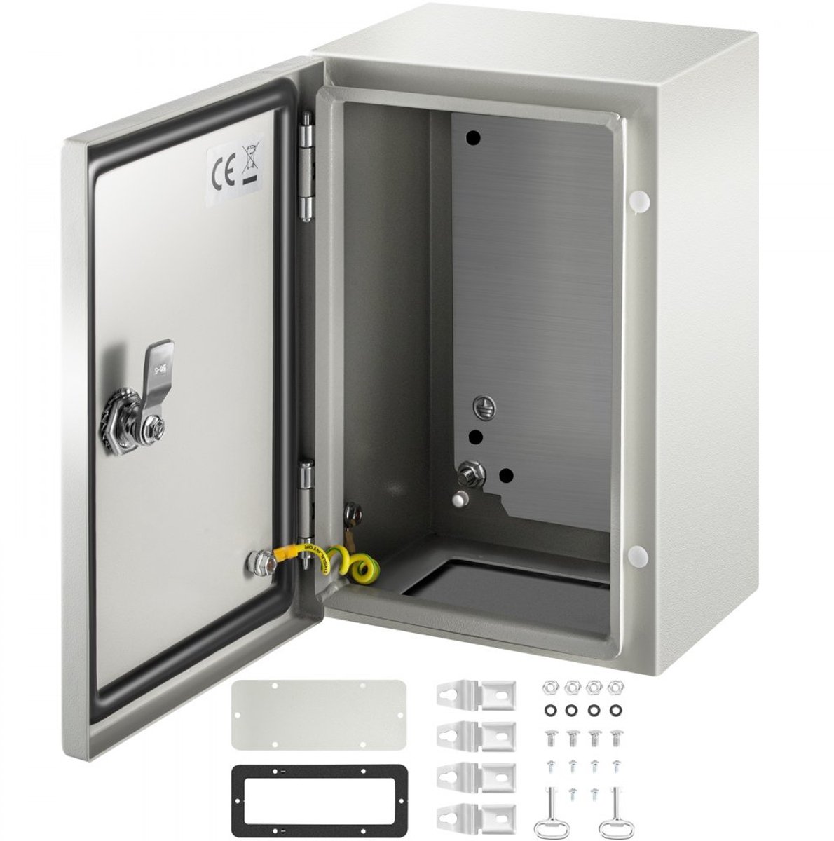 Elektrische Schakelkast/Verdeelkast - NEMA 4X IP66 - 30 x 20 x 15 cm - Staal - Waterdicht & Stofdicht - Buiten & Binnen - Met Montageplaat