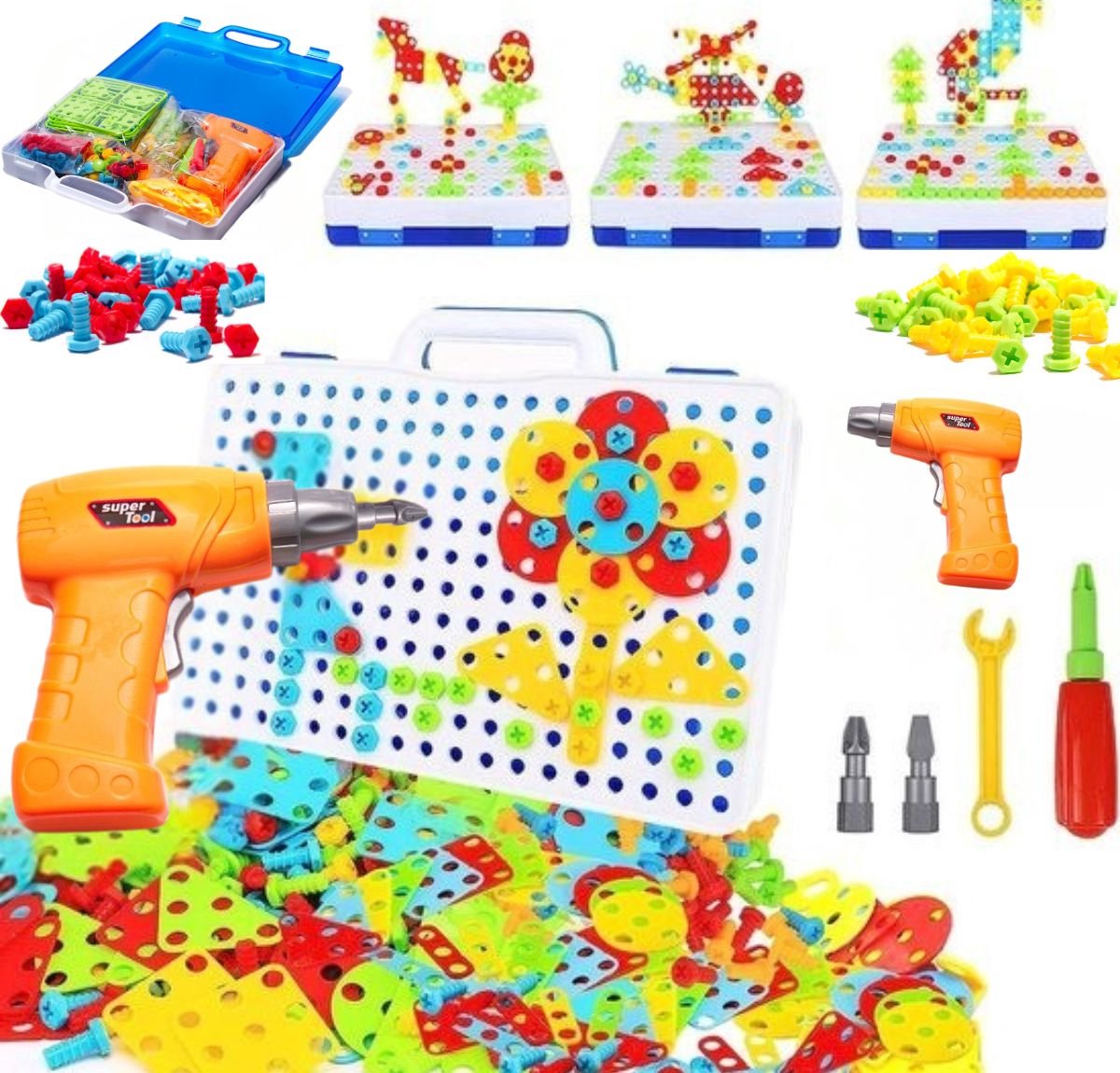 Velours Max® - Constructie Speelgoed - 237 Delig - Speelgoed - Educatief Speelgoed - Puzzel - Puzzels - Blokken - Bouwblokken - Montesorri Speelgoed - Speelgoed 3 Jaar - Speelgoed 4 Jaar