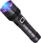 BlueYu 365nm UV zaklamp, Type-C oplaadbare UV-licht, krachtige blacklight zaklampen voor huisdier urine detectie, rotsen, hars uitharden, schorpioen, mechanische detectie