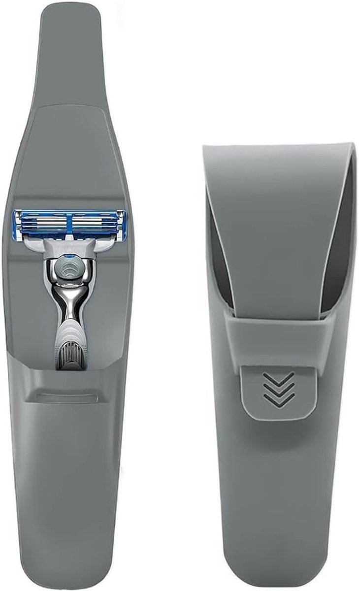 2-pack scheermeshoesje, siliconen reishoesje voor dames, veiligheidsscheermesjes, waterdichte bescherming, veilig handmatig scheermes voor heren, gemakkelijk mee te nemen opbergdoos, geschikt voor wandelen