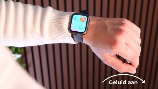 The Life Style Goods - Montre connectée pour femmes/hommes - Moniteur de fréquence cardiaque et podomètre - Android/IOS - Étanche - Zwart