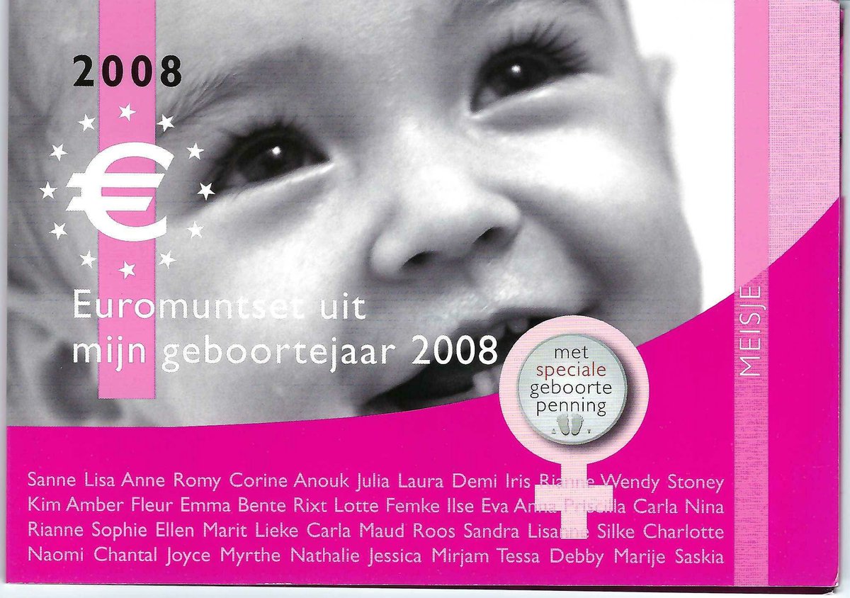 Geboorteset baby meisje 2008