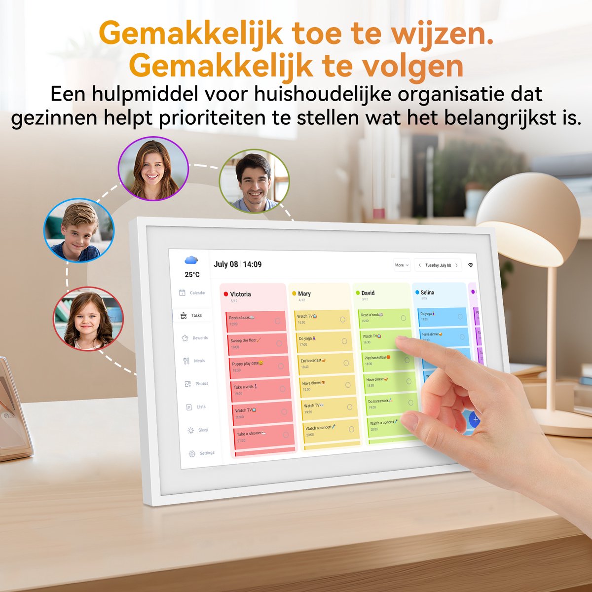 Blackview TABWEE P15 Digitale Fotolijst met WIFI en Takenlijst thumbnail 5