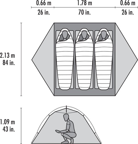 MSR - tent - koepeltent - lichtgewicht - kamperen - outdoor - Elixir 3 Tent - Green S26 van MSR — afbeelding 2