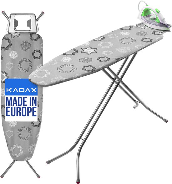 Kadax Inklapbare strijkplank, 120 x 38 cm, stoomstri