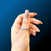 Zilveren 925 Ring Dames Kruisvormig ontwerp - Luxe sieradenring