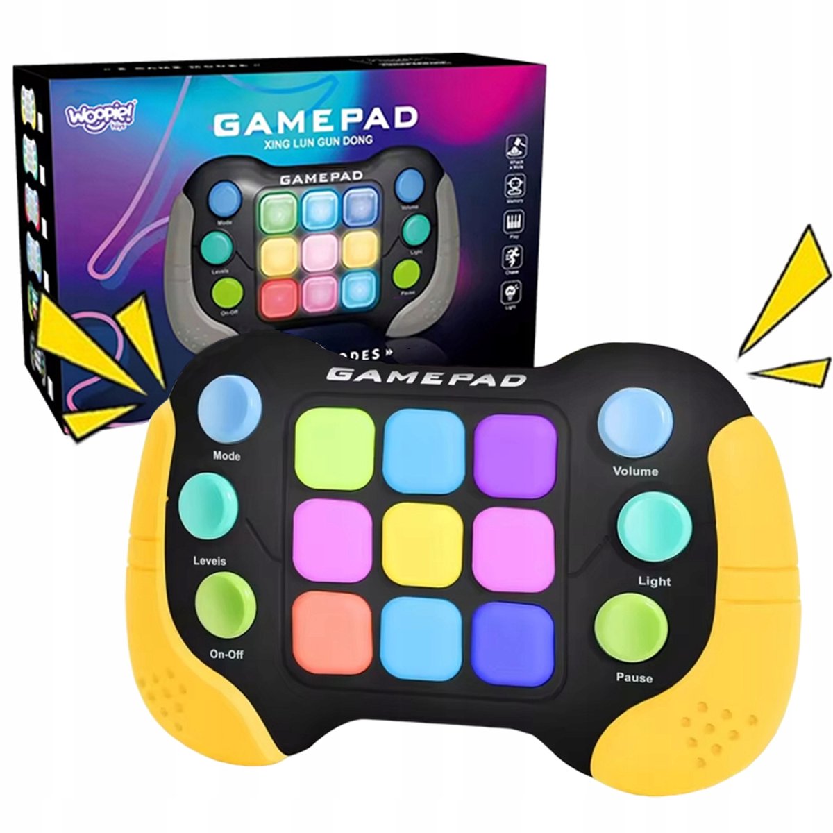 Pop-It Fidget Gamepad - Interactief Geel Speelgoed