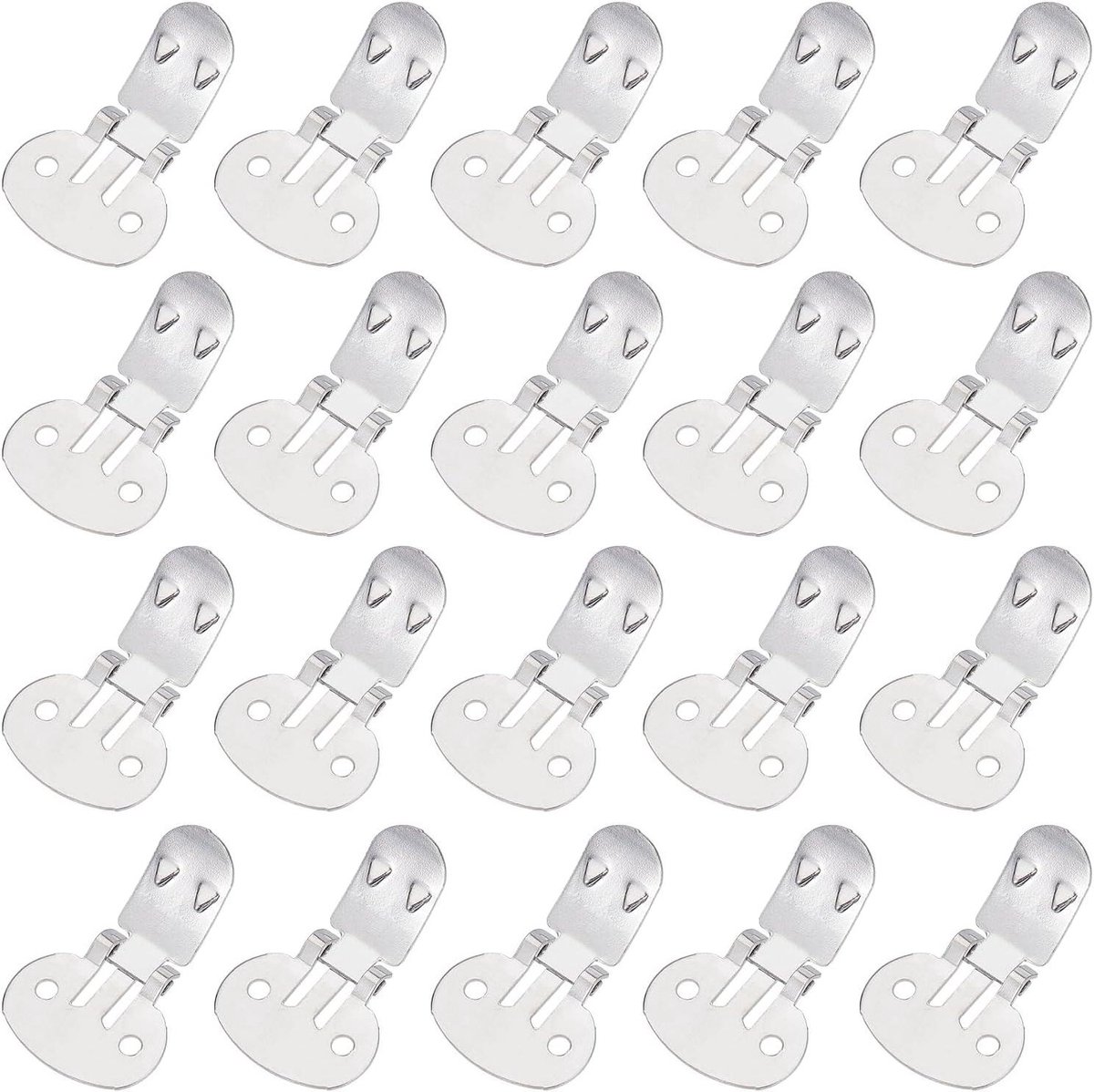 EGoods - Schoenclips set: 20 stuks roestvrij stalen blanco schoengespen met plat design