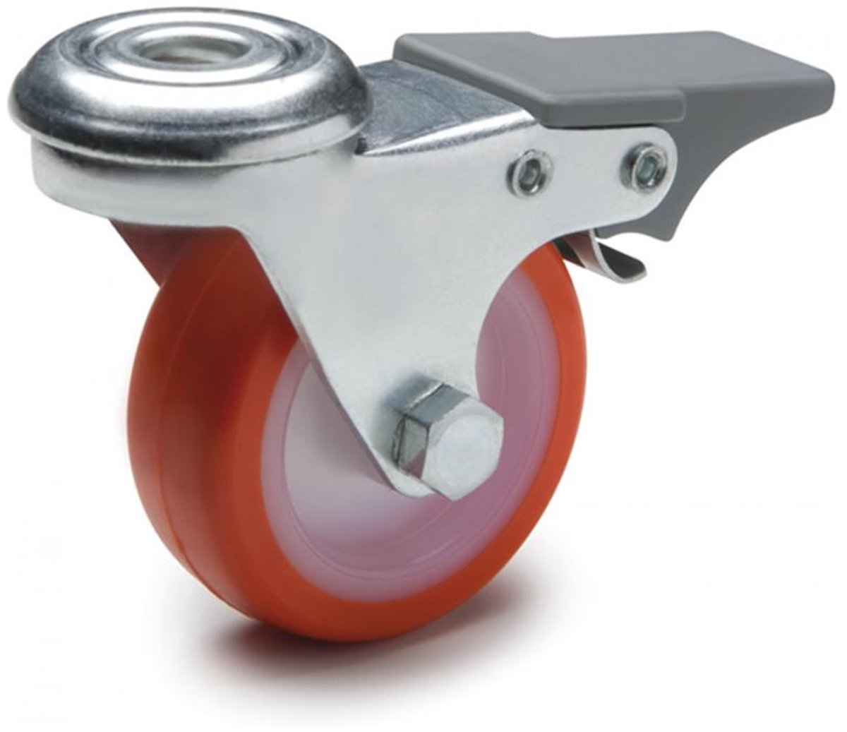 Zwenkwiel met rem Ø 60mm, 70kg draagvermogen