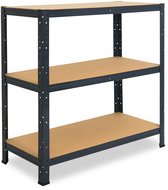 Shelfplaza HOME metalen stellingkast - 100x100x40 cm - antraciet - 3 planken