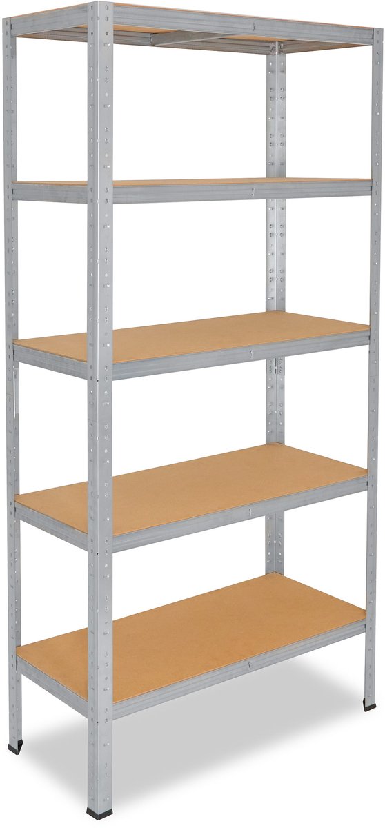 Shelfplaza HOME metalen stellingkast - 200x80x23 cm - verzinkt - 5 planken