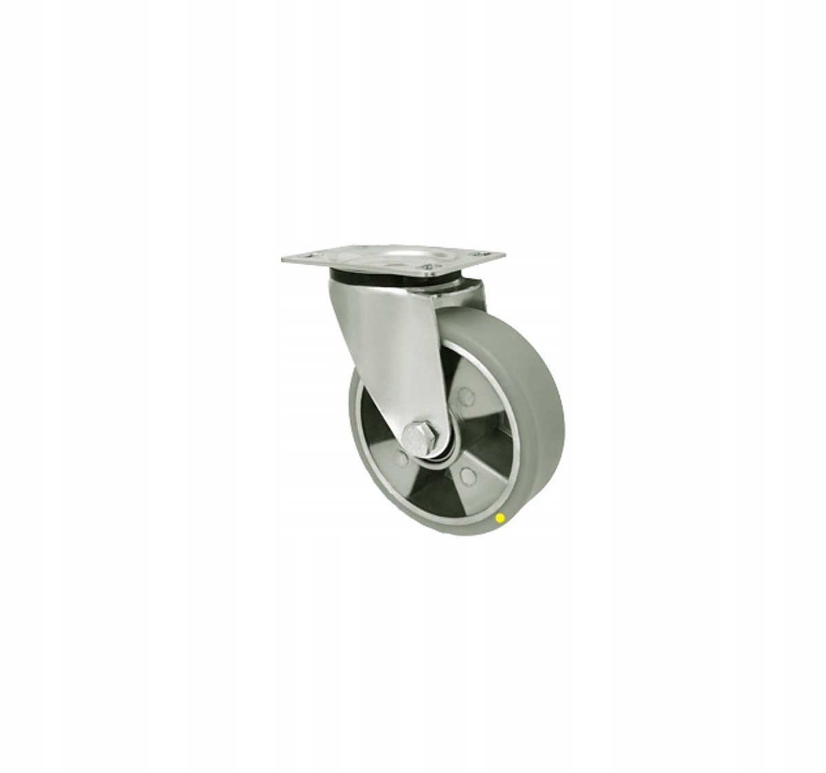 Aluminium-Polyurethaan Zwenkwiel 125mm Antistatisch