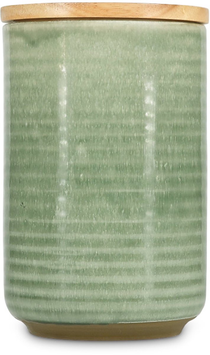 Salt & Pepper Voorraadpot 12,5xH20cm groen Cameo