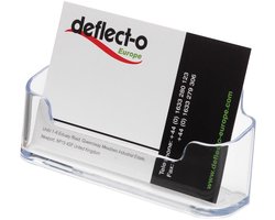 Deflecto Visitekaarthouder - 1 opbergvak - Transparant