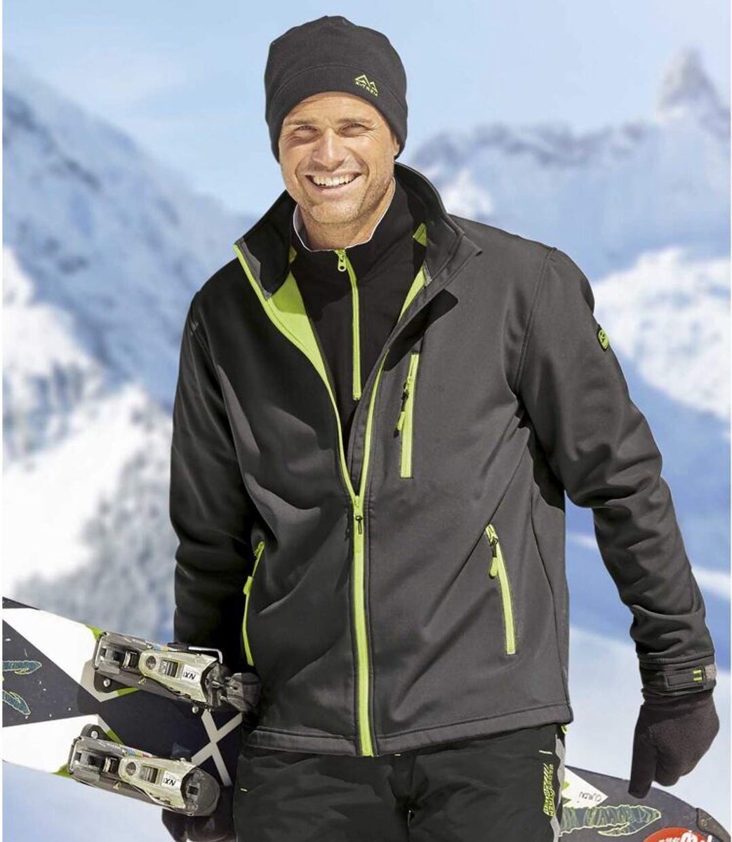 ATLAS FOR MEN - Softshell jack met microfleece voering - Heren - Verkrijgbaar in grote maten - XXL