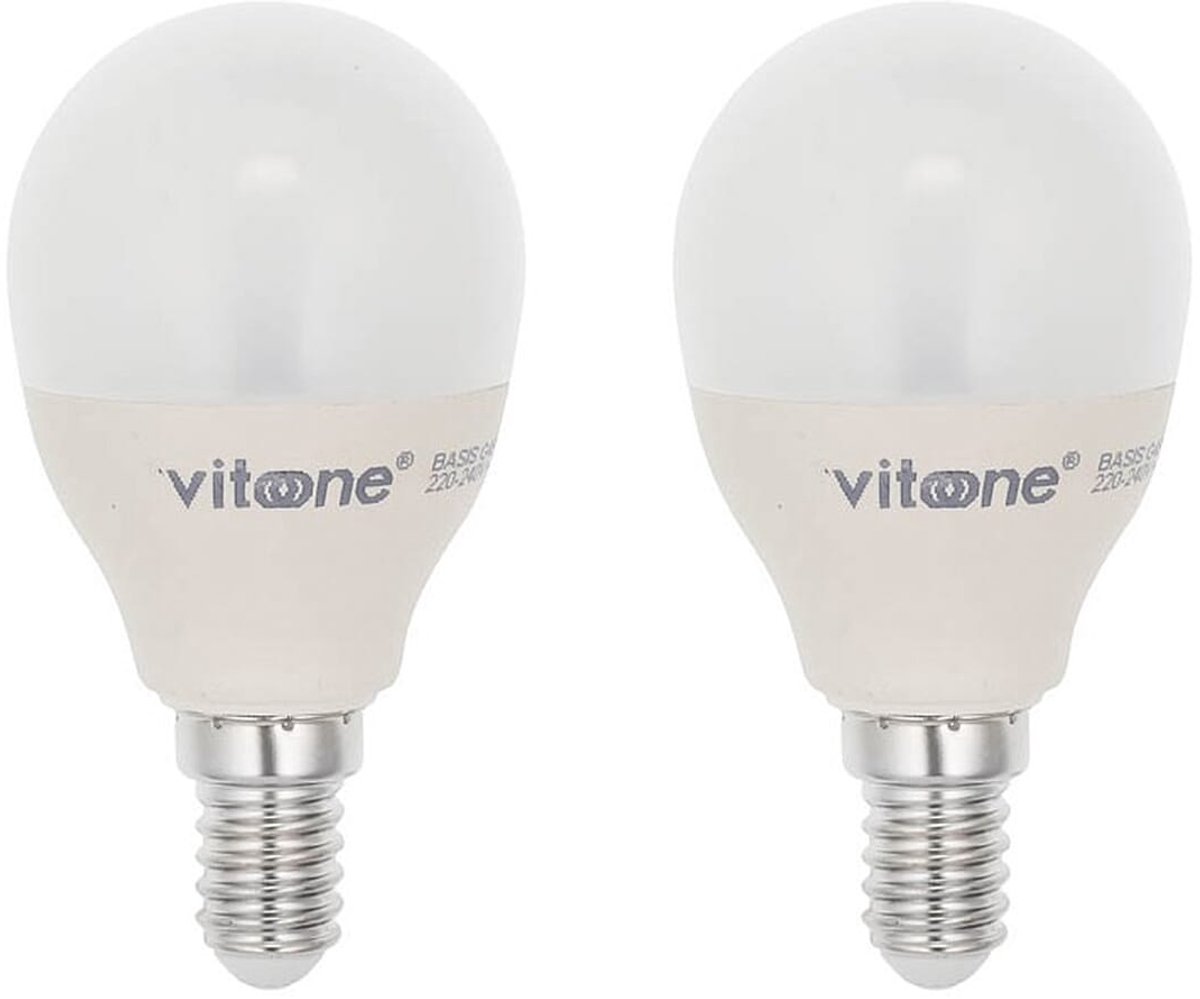 VITO LED Kogellamp G45 E14 - 6.5W (vervangt 50W) - 507lm - 2700K - 220-240V - Ø45mm - Energiezuinig - 2 stuks