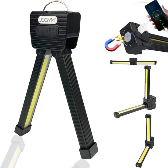 JOGYM® - Posing Lamp Gym – Oplaadbare Ledlamp - Studio Lamp - LED Verlichting Sportschool - Ophangen of Vastklikken - USB C Oplaadbaar - Magnetsich - Perfect Licht voor Bodybuilding, Fitness & Spiegel Poses - Lamp Met Aanpasbare Kleuren en Standen