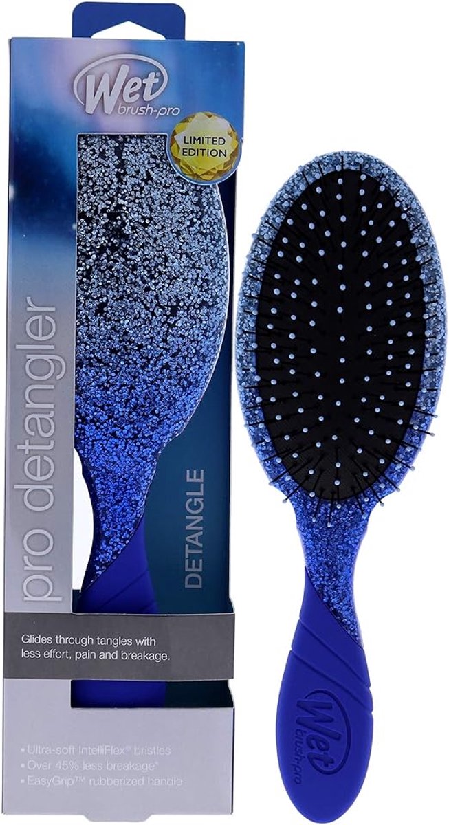 WetBrush PRO Detangler Gilded Glamour - Icy Shimmer - Haarborstel - Professionele Ontwarrende Borstel - Geschikt Voor Nat En Droog Haar - Vermindert Haarbreuk - Ultra Zachte IntelliFlex® Borstelharen - Voor Elk Haartype - Luxe Metallic Design