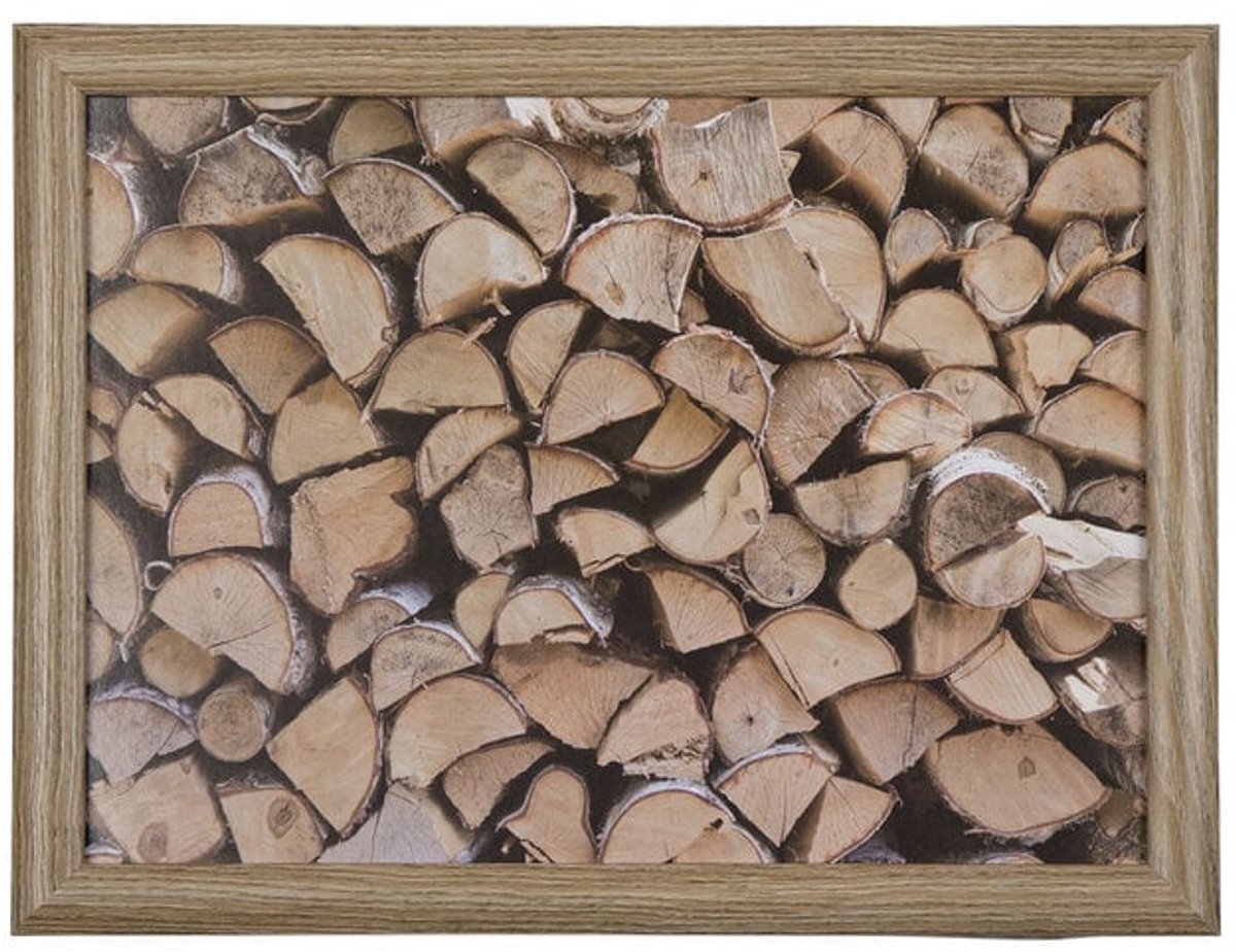 Mars & More Schootkussen – Laptray – Dienblad met kussen - Laptoptafel - Schoottafel - openhaard hout 43x33cm met pepermuntdoosje