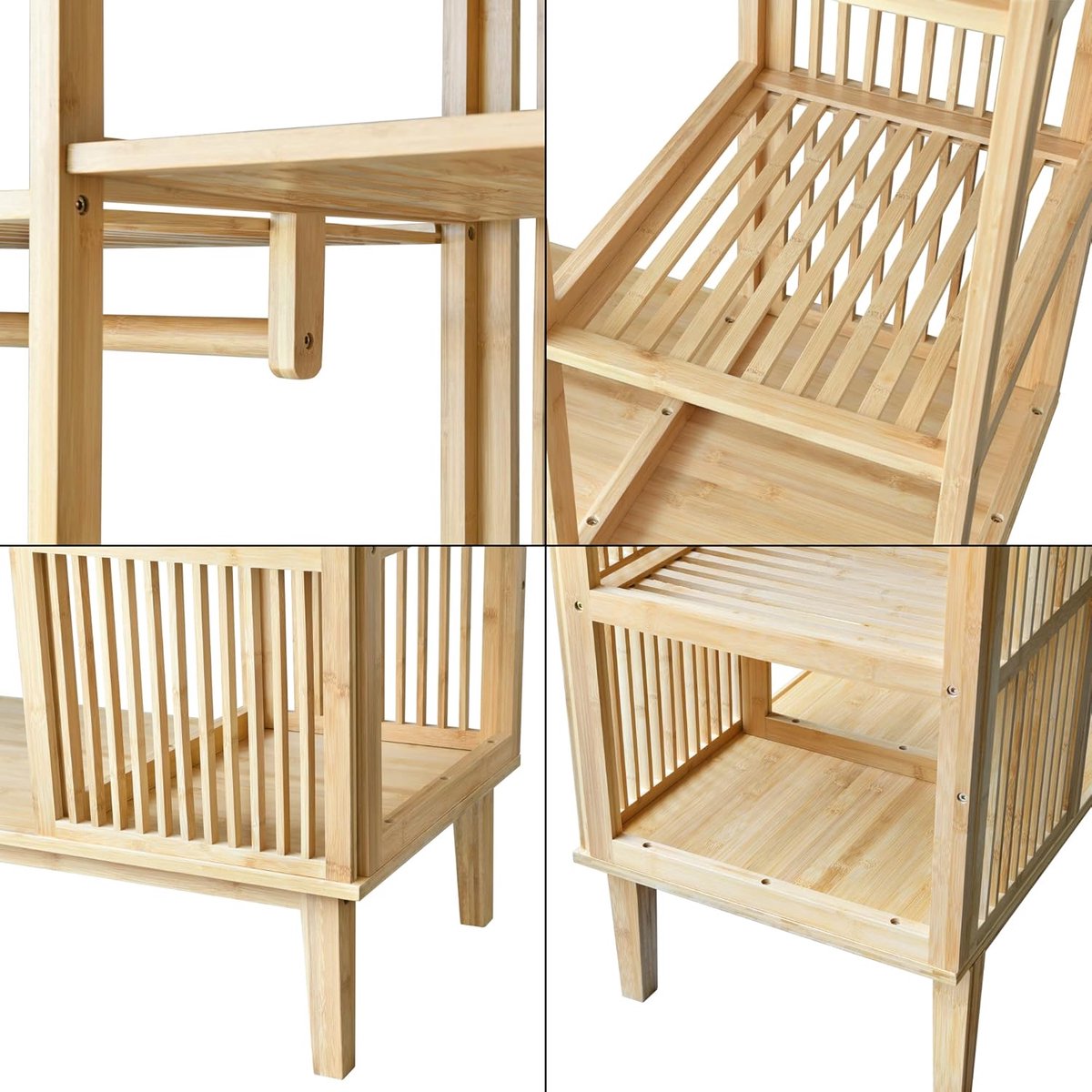 Kledingkast Bamboe Hudiksvall Luxe – - 185x140x45 cm - Hudiksvall Luxe – 185x140x45 cm - Medahomestore