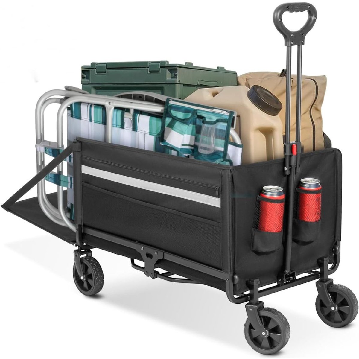 VH Supplies® Bolderkar Opvouwbaar - Bolderwagen - Handkar - 120L - Max 150kg