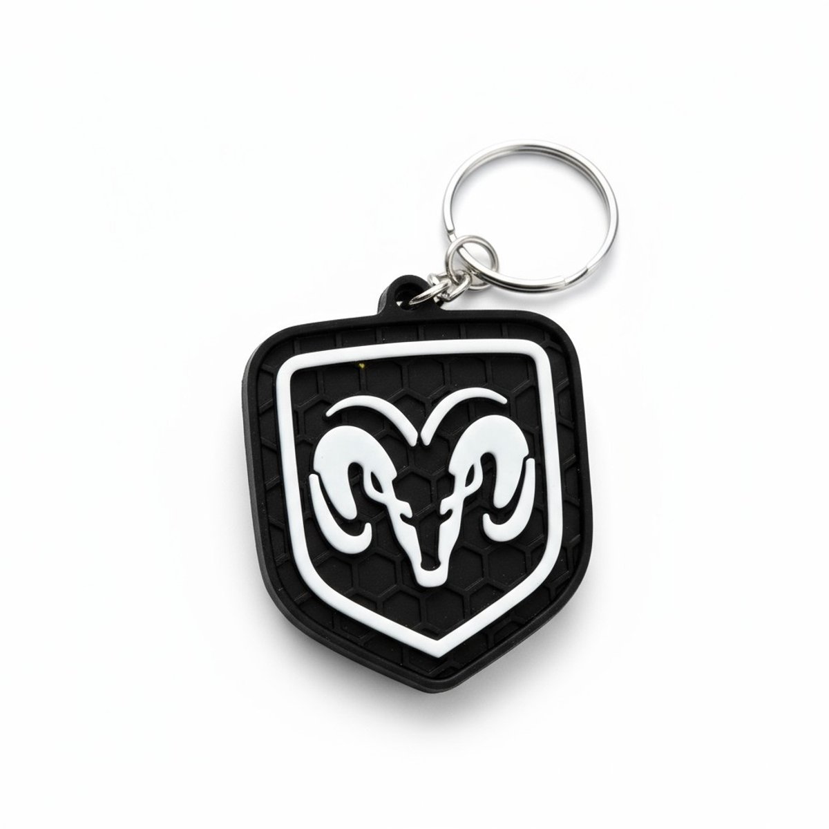 Dodge Ram Sleutelhanger - Zwart/Wit - PLA