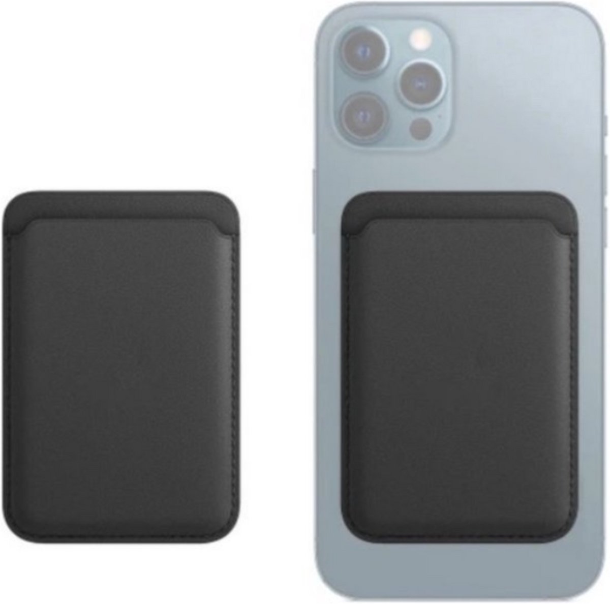 Pradeo - Magsafe Pasjeshouder - Magnetische Kaarthouder Geschikt Voor Apple iPhone - Magsafe Portemonnee Voor Telefoon - Magnetische Wallet - Card Holder Phone - Geschikt Voor iPhone 12/13/14/15/16/17 - Zwart