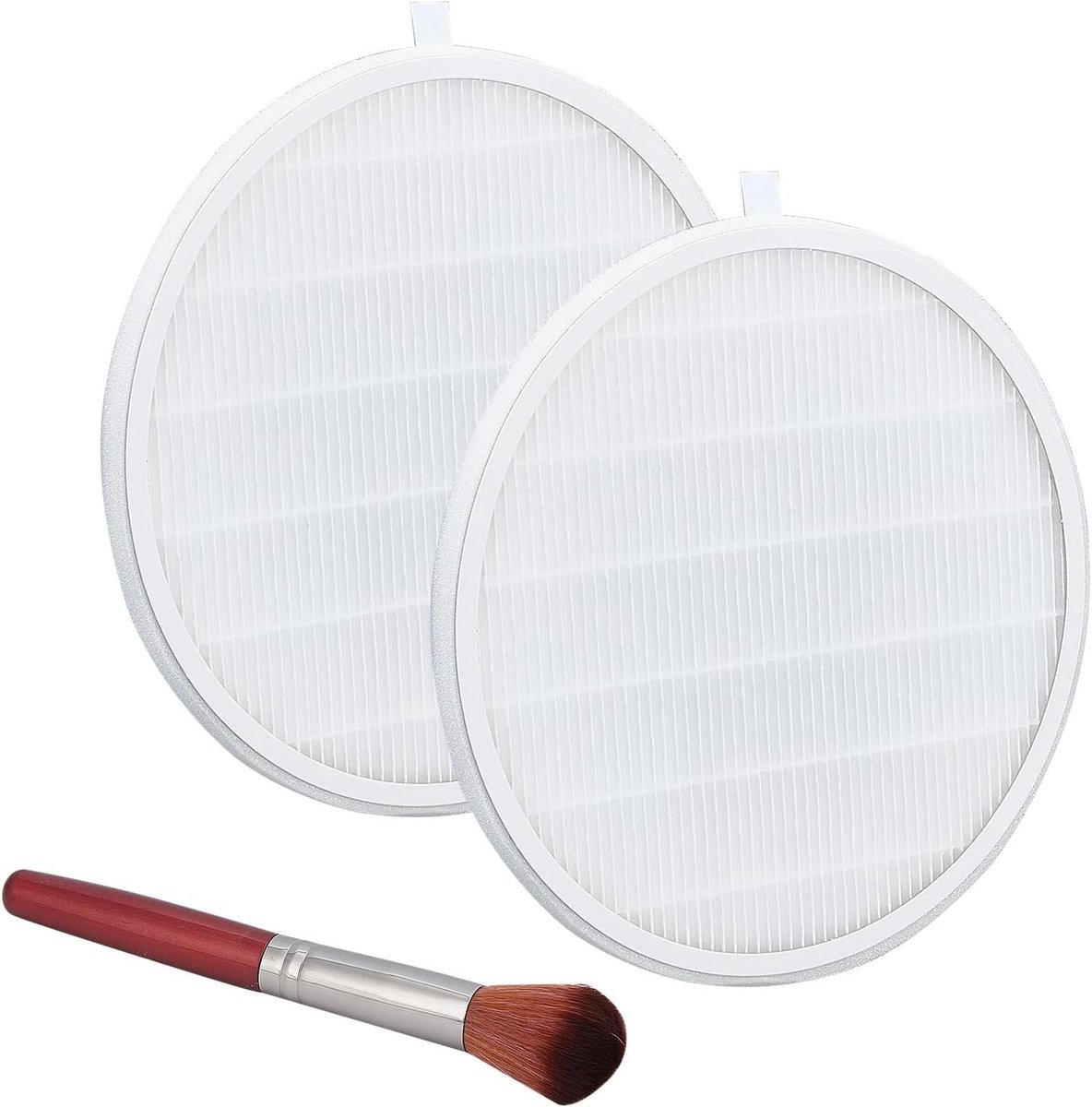 EGoods - Nagelstofafscheider Filters Set van 2 met Verwijderborstel - Vervangbare Stofzuigerfilters voor Nagelstofafscheider - Herbruikbare Stofzuigerstoffilters