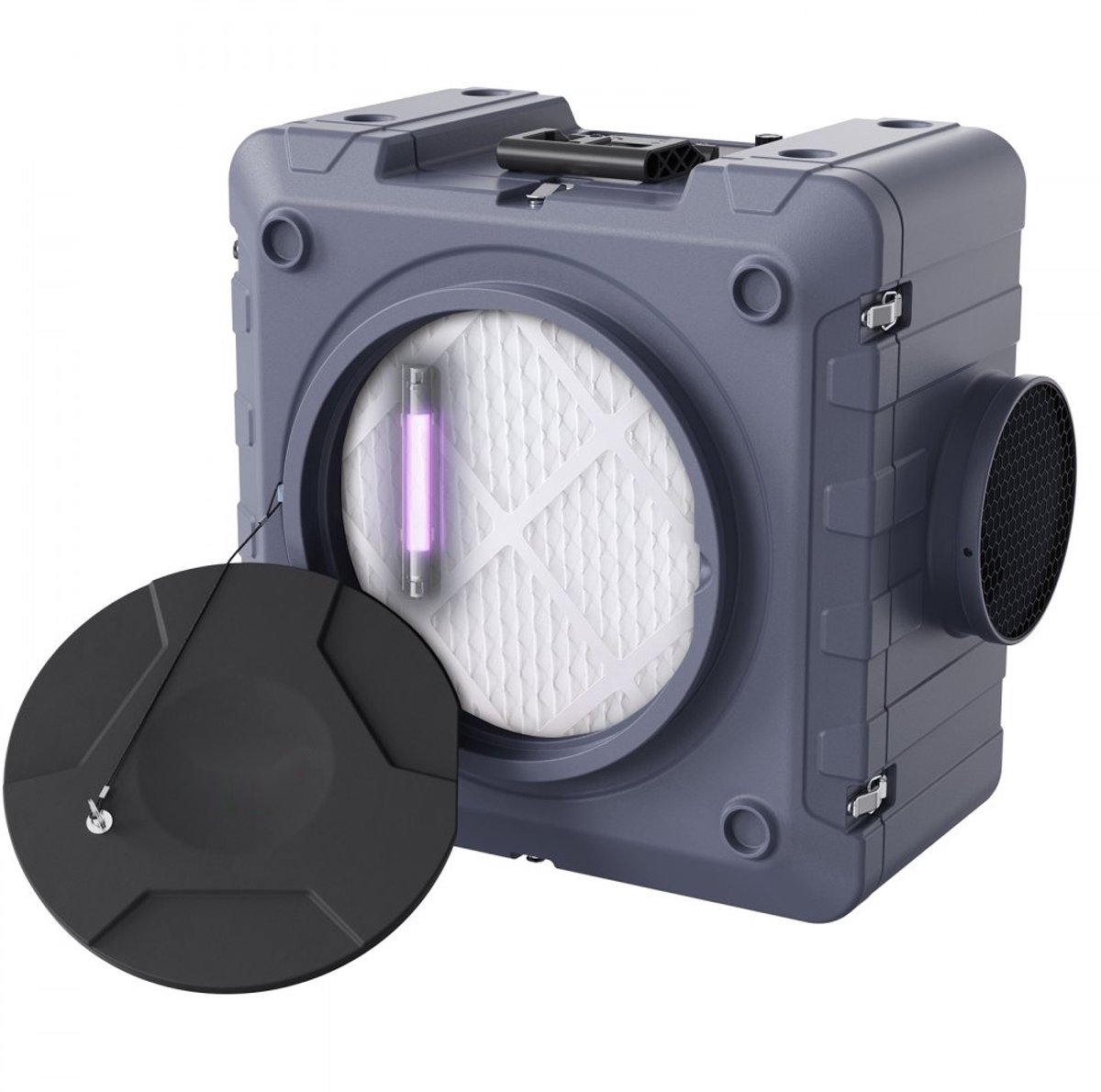 Luchtreiniger - Onderdrukmachine / Negatieve Luchtmachine - 3-Traps Filtratie - 800 CFM (1.360 m³/u) - Stapelbaar - Professioneel