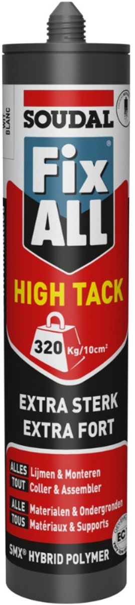 Soudal fix all high tack komo zwart 290 ml Multikit