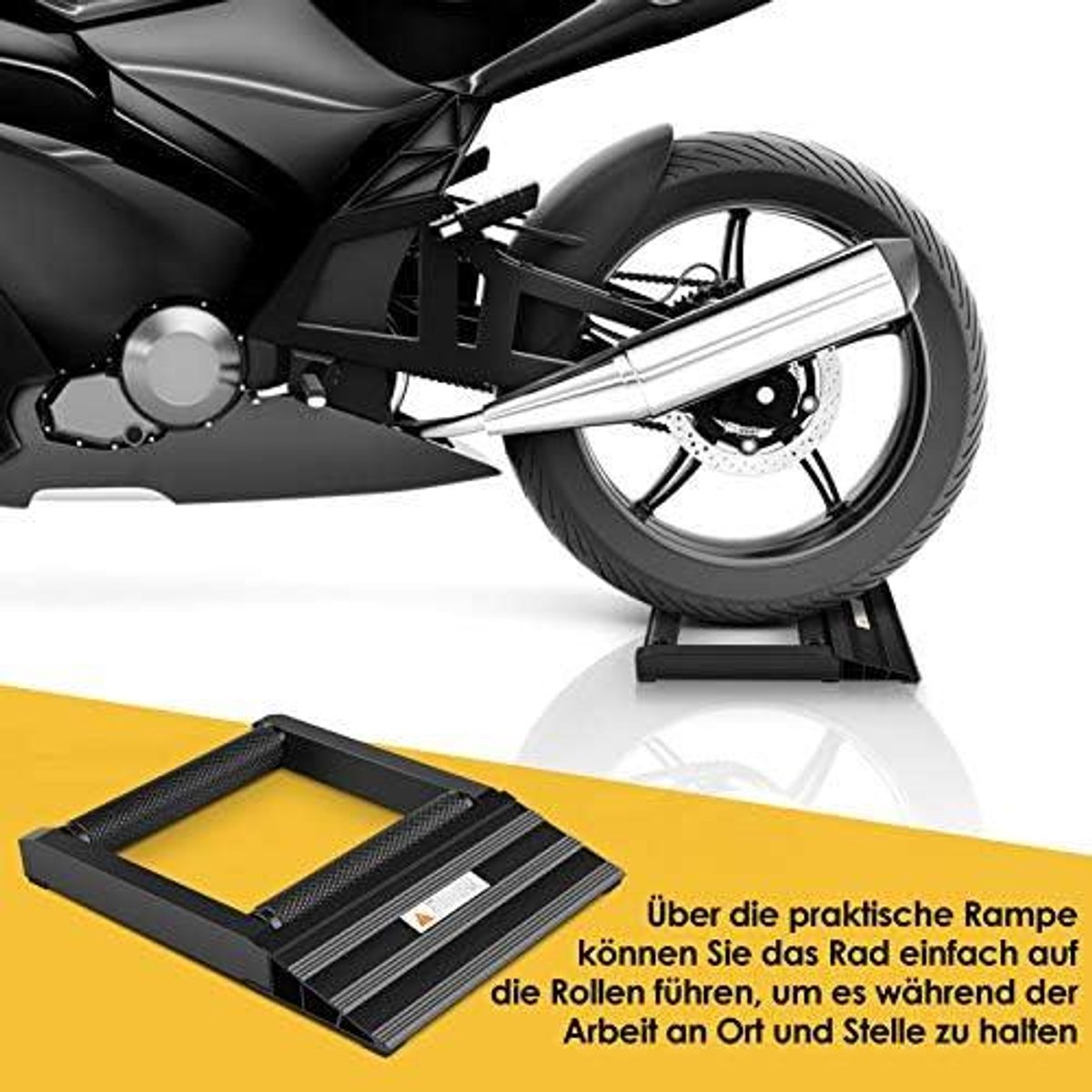 EGoods - Motor achterwiel draaihulp voor banden schoonmaken, kettingonderhoud - 400 kg draagvermogen