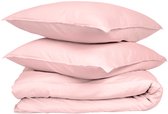 Set de housse de couette Wocha - Satin 100 % Katoen biologique (300 fils) - 260 x 200/220 - Rose - Qualité Premium et durable - Incl. 2 taies d'oreiller