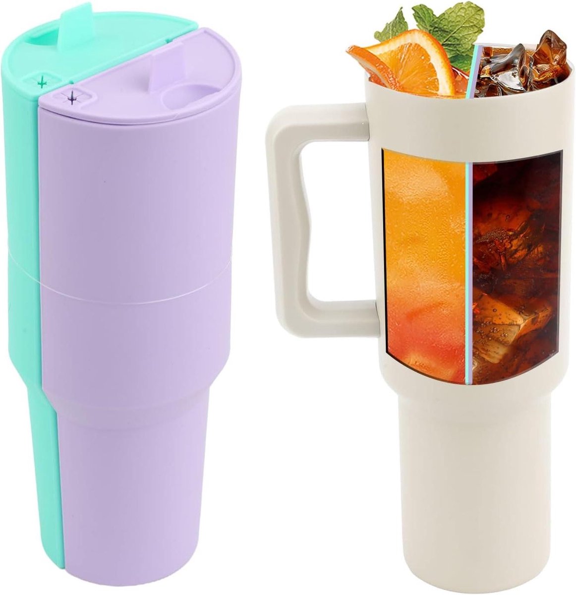 Allecta - Binnenbekergedeelte voor Stanley Cup, Herbruikbare 40oz Tumbler Accessoires met Dubbele Verdelerlade