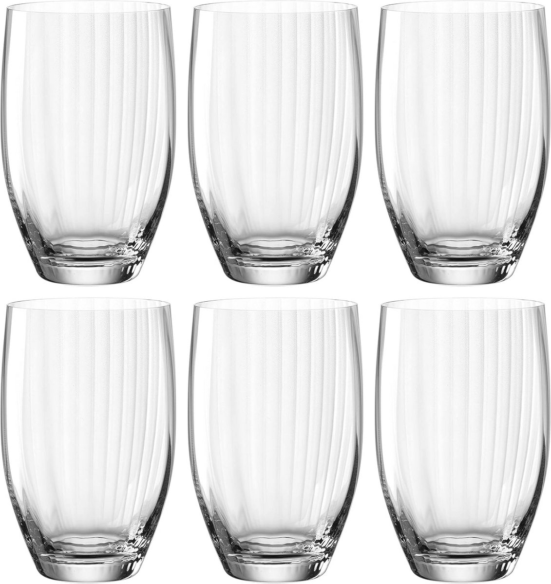 Set van 6 Vaatwasmachinebestendige Drinkglazen van Glas - 460 ml, Helder en Elegante Drankset