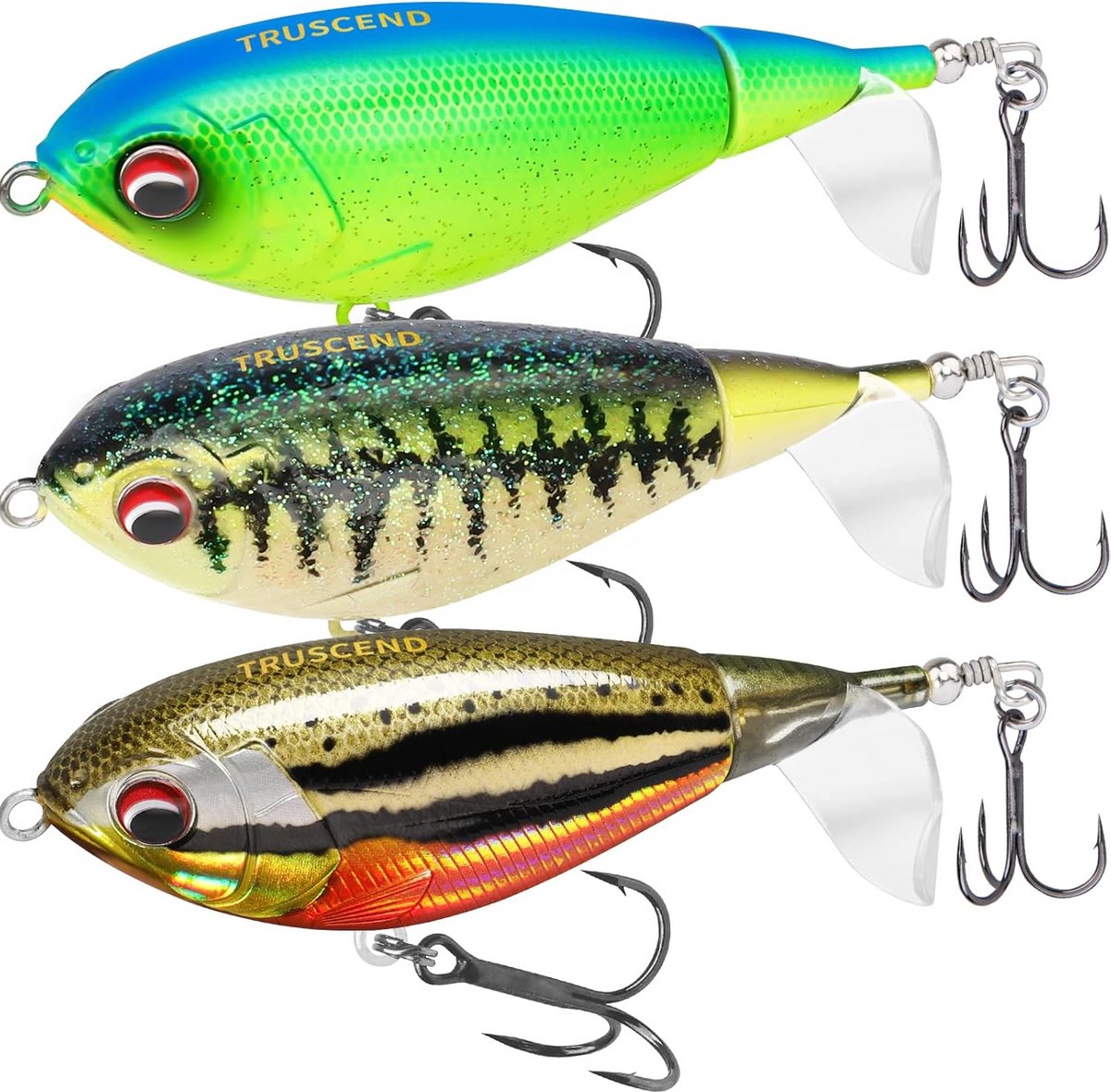 Voorgemonteerde Vis Jig Lures voor Zoet- en Zoutwater, Super Duurzame TPE Zwemende Baits voor Baars, Forel en Snoekbaars