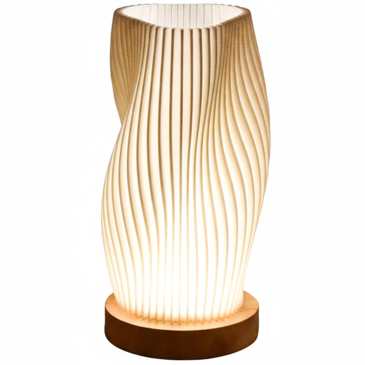 ZRSS® Schemerlamp Woonkamer - Tafellamp Landelijk - Houten Composiet - 3 Kleuren & 9 Helderheidsniveaus