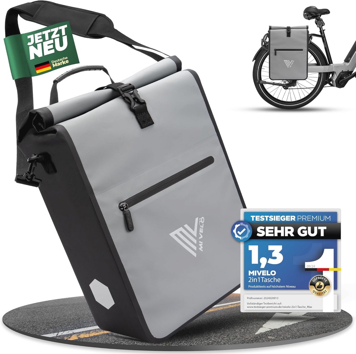 Waterproof 2-in-1 Fietstas voor Pannier Rack - 25L