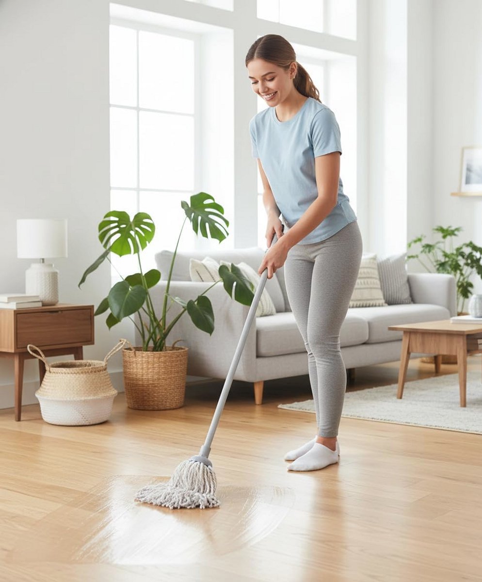 Professionele katoenen dweilmop navulbaar 150g 24cm – Zeer absorberend voor vloeren