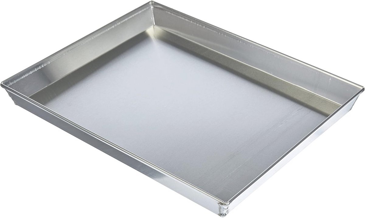 Rechthoekige ovenschaal - Aluminium - Zilverkleurig - 28 cm